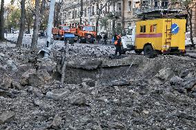 Aftermath of Russian attack on Odesa