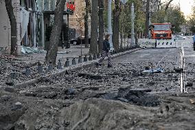 Aftermath of Russian attack on Odesa