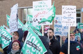 Quebec Public Sector Workers On Strike - Montreal