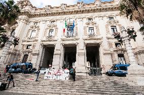 Student Flash-Mob In Front Of The Minister Of Education