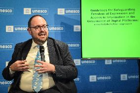 UNESCO's Press Conference to launch Guidelines for the Governance of Digital Platforms