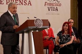 Mexico's President, Andres Manuel Lopez Obrador Briefing Conference