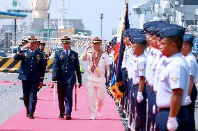 JCG Commandant Admiral Shohei Ishii trooping the line
