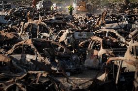 ISRAEL-NETIVOT-BURNT VEHICLES