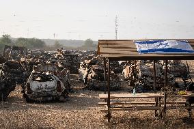 ISRAEL-NETIVOT-BURNT VEHICLES