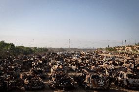 ISRAEL-NETIVOT-BURNT VEHICLES