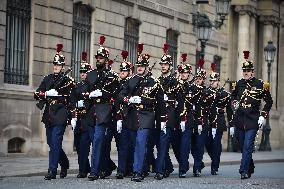 Elysee Brings Back Public Changing Of Guard - Paris