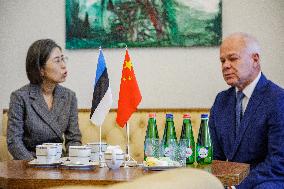 Meeting of Chinese Ambassador Guo Xiaomei and the chairman of the Estonian-China parliamentary group, Toomas Kivimägi