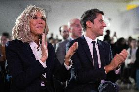 Brigitte Macron During An Event Against Cchool Harassment - Paris