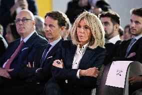 Brigitte Macron During An Event Against Cchool Harassment - Paris