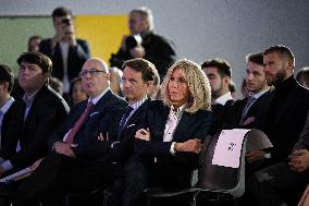 Brigitte Macron During An Event Against Cchool Harassment - Paris