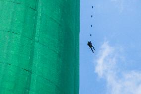 Adventure Team Abseiling From South Asia's Tallest Tower, ''Lotus Tower''