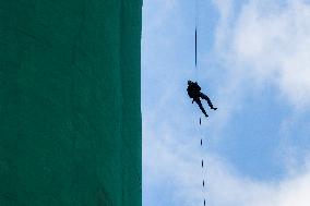 Adventure Team Abseiling From South Asia's Tallest Tower, ''Lotus Tower''