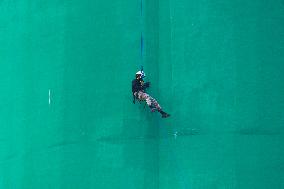 Adventure Team Abseiling From South Asia's Tallest Tower, ''Lotus Tower''