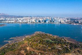 Tangdaowan National Wetland Park Autumn Secenery in Qingdao