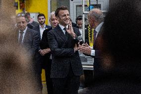 President Macron Unveils La Poste's New Marianne - Boulazac