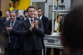 President Macron Unveils La Poste's New Marianne - Boulazac