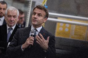 President Macron Unveils La Poste's New Marianne - Boulazac