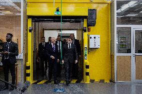 President Macron Unveils La Poste's New Marianne - Boulazac