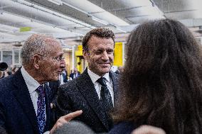 President Macron Unveils La Poste's New Marianne - Boulazac