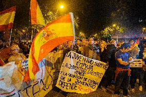 Protest At The Headquarters Of The PSC (PSOE) In Barcelona.