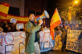 Protest At The Headquarters Of The PSC (PSOE) In Barcelona.