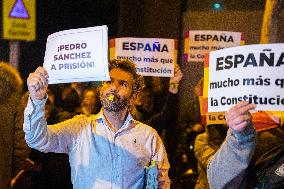 Protest At The Headquarters Of The PSC (PSOE) In Barcelona.