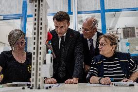 President Macron Unveils La Poste's New Marianne - Boulazac