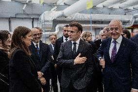 President Macron Unveils La Poste's New Marianne - Boulazac