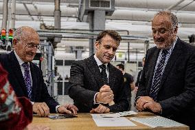 President Macron Unveils La Poste's New Marianne - Boulazac