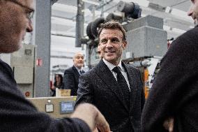 President Macron Unveils La Poste's New Marianne - Boulazac