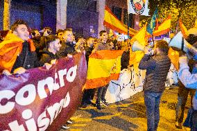 Protest At The Headquarters Of The PSC (PSOE) In Barcelona.