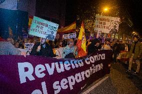 Protest At The Headquarters Of The PSC (PSOE) In Barcelona.