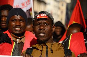 Protest Against New Immigration Bill - Paris