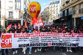Protest Against New Immigration Bill - Paris