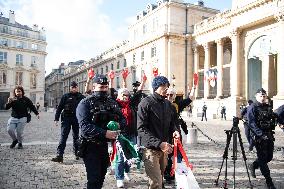 Pro-Palestinian Protest In Front Of French Assembly - Paris