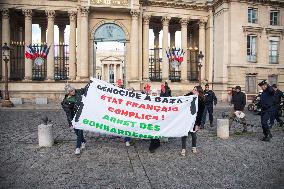 Pro-Palestinian Protest In Front Of French Assembly - Paris