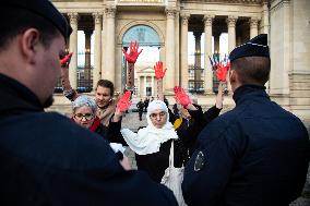 Pro-Palestinian Protest In Front Of French Assembly - Paris