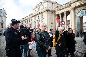 Pro-Palestinian Protest In Front Of French Assembly - Paris