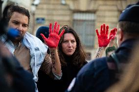 Pro-Palestinian Protest In Front Of French Assembly - Paris