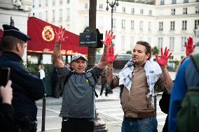 Pro-Palestinian Protest In Front Of French Assembly - Paris