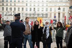 Pro-Palestinian Protest In Front Of French Assembly - Paris