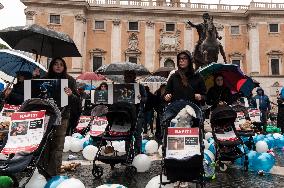 Demonstration By The Jewish Community In Rome For Hamas Hostages