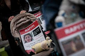 Demonstration By The Jewish Community In Rome For Hamas Hostages