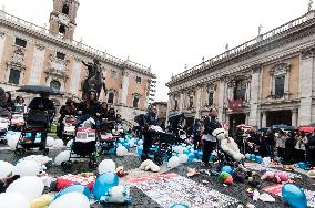 Demonstration By The Jewish Community In Rome For Hamas Hostages