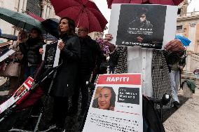 Demonstration By The Jewish Community In Rome For Hamas Hostages