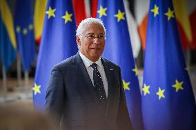 António Costa PM Of Portugal Arrives At The European Council Summit