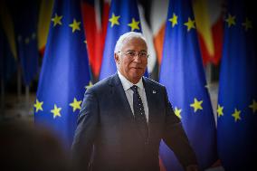 António Costa PM Of Portugal Arrives At The European Council Summit