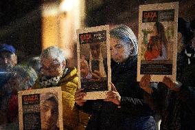 Vigil Held In Toulouse For Gazans And Palestine