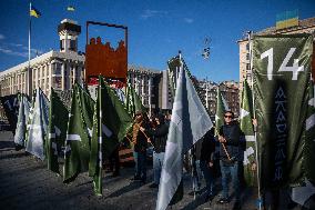 Farewell Ceremony For Ukrainian Military Journalist And Scout Taras Davydyuk